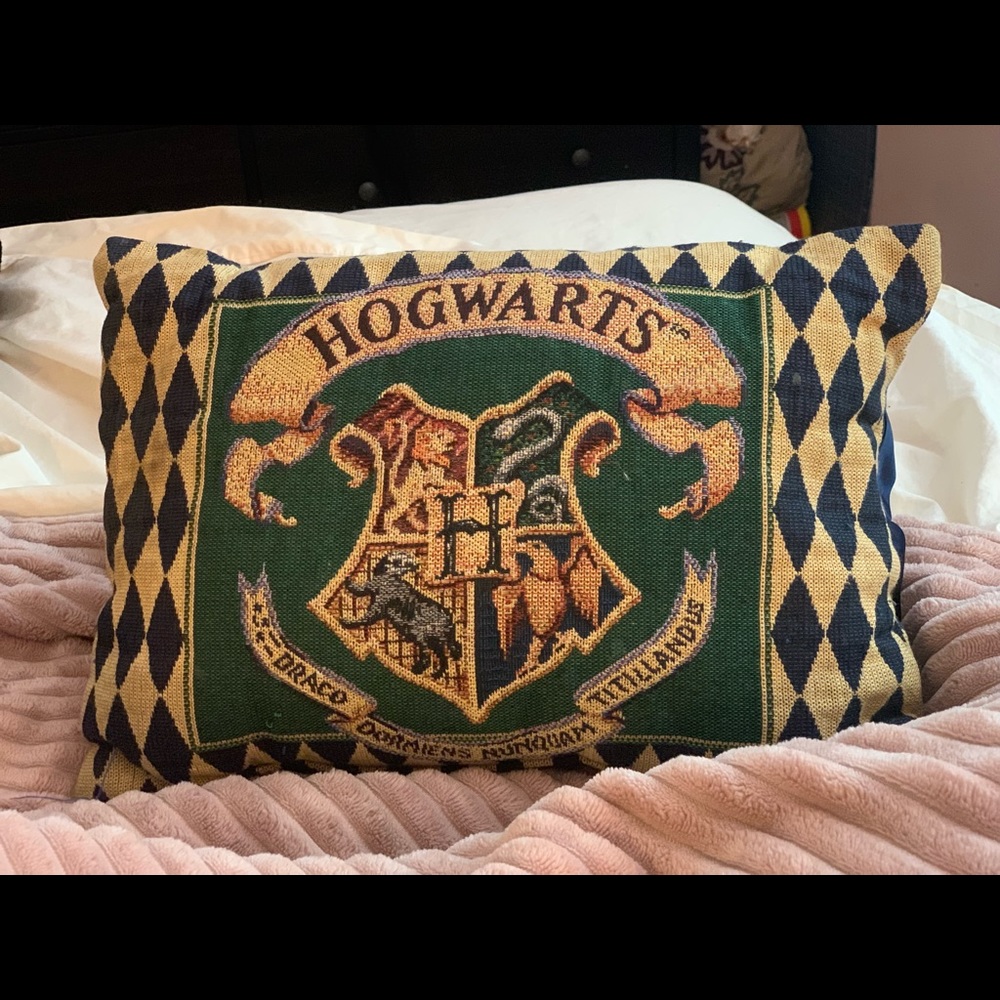 Harry Potter Hogwarts crest pillow and case!